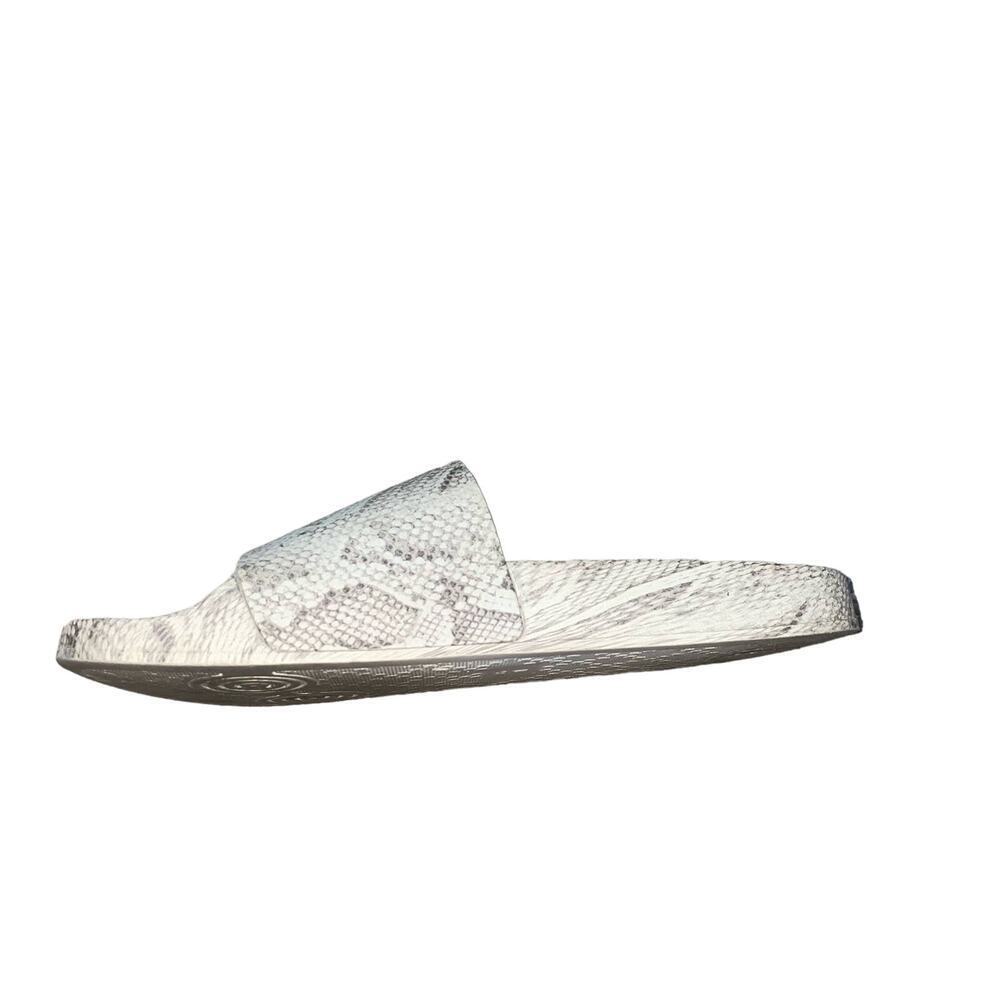 Steve Madden Slides Sandals Snake Print Rubber Ta… - image 1